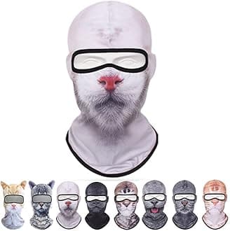 3D Cat Ski Balaclava Sheisty Face Mask with Ears,Cute Full Face Hood Mask Animal Ski Mask for Riding Sports Outdoor