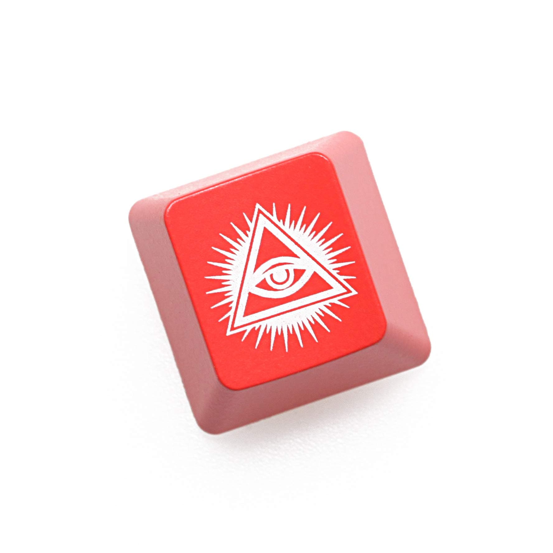 Novelty Shine Through Keycaps ABS Etched back lit black red esc Eye of Providence All seeing Eye God (Red All Seeing Eye x1)