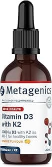Metagenics Vitamin D3 with K2 Liquid Drops - Bone Health & Immunity - Orange, 30ml