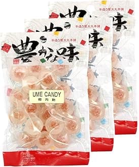 Daimaru Japanese Ume Plum Candy - Tasty and Unique Hard Candies from Japan - Umeboshi flavored candy - 3 Pack
