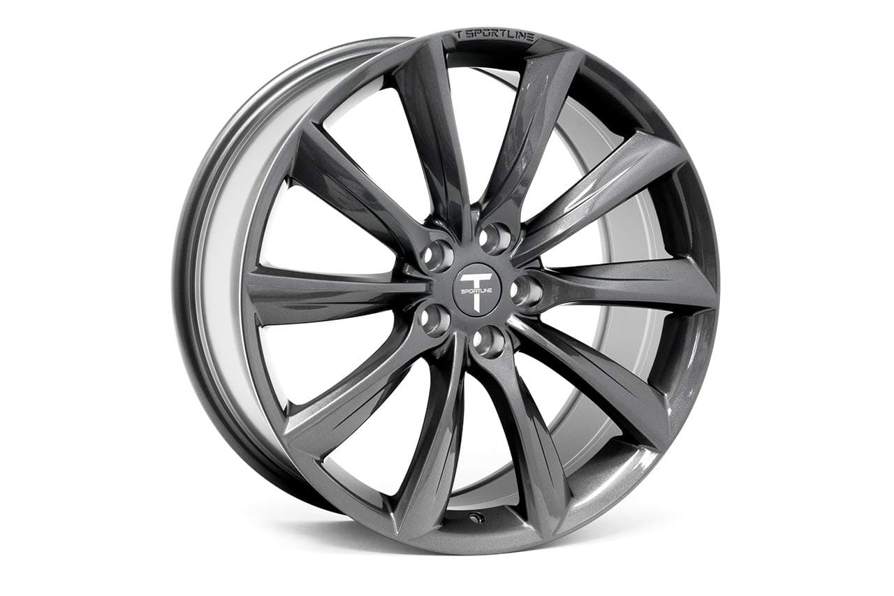 20" TST Tesla Model S Flow Forged Wheel Set Space Gray (Staggered Set)