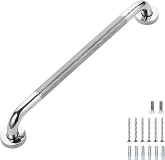Grab Bars for Shower, 1 Pack 20-Inch Anti Slip Shower Handles for Elderly, Safety Shower Grab Bar, Stainless Steel Handicap Grab Bars for Bathroom (Polished Nickel 1" Diameter)