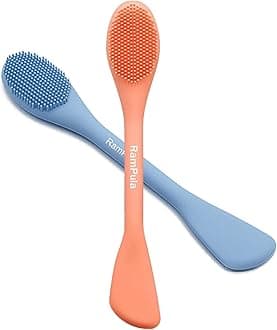 Silicone Face Mask Brush, Face Scrubber for Gentle Exfoliating & Hairless Moisturizers Applicator Tools for Apply Mud, Clay, Charcoal Mixed Mask, Cream, Lotion