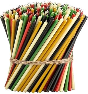 Danilovo Thin Taper Beeswax Candles - Honey-Scented, Decorative Candles Ideal for Birthday Decoration or Church Prayers - 5 Colours Drip Free, Tall & Smokeless Pack of 250 pcs, 16,5 cm
