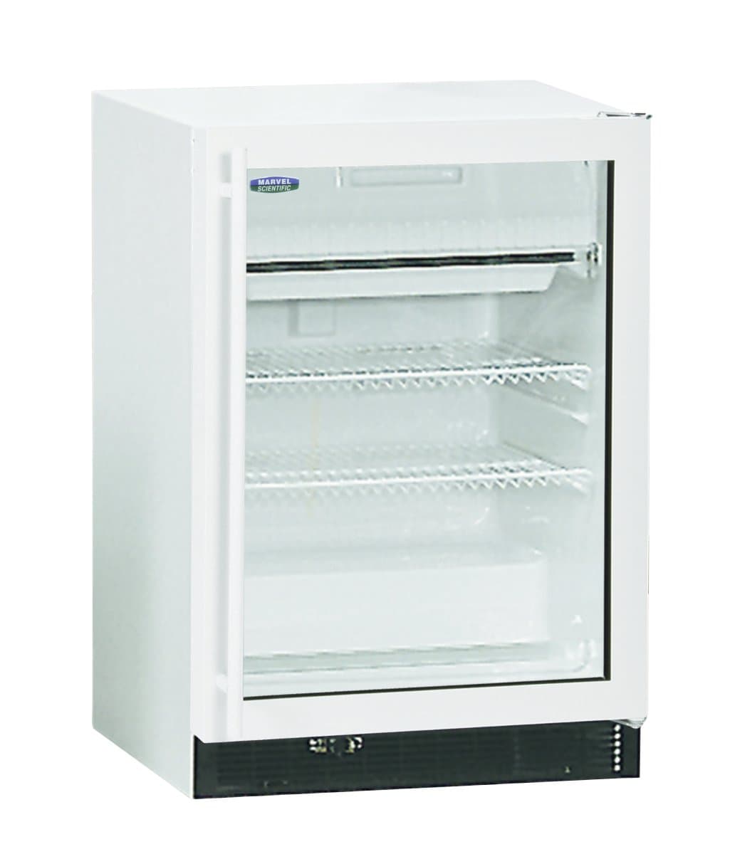 6CRF7104 General Purpose Under-Counter Combination Refrigerator/Freezer with Glass Right Hinge Door, White