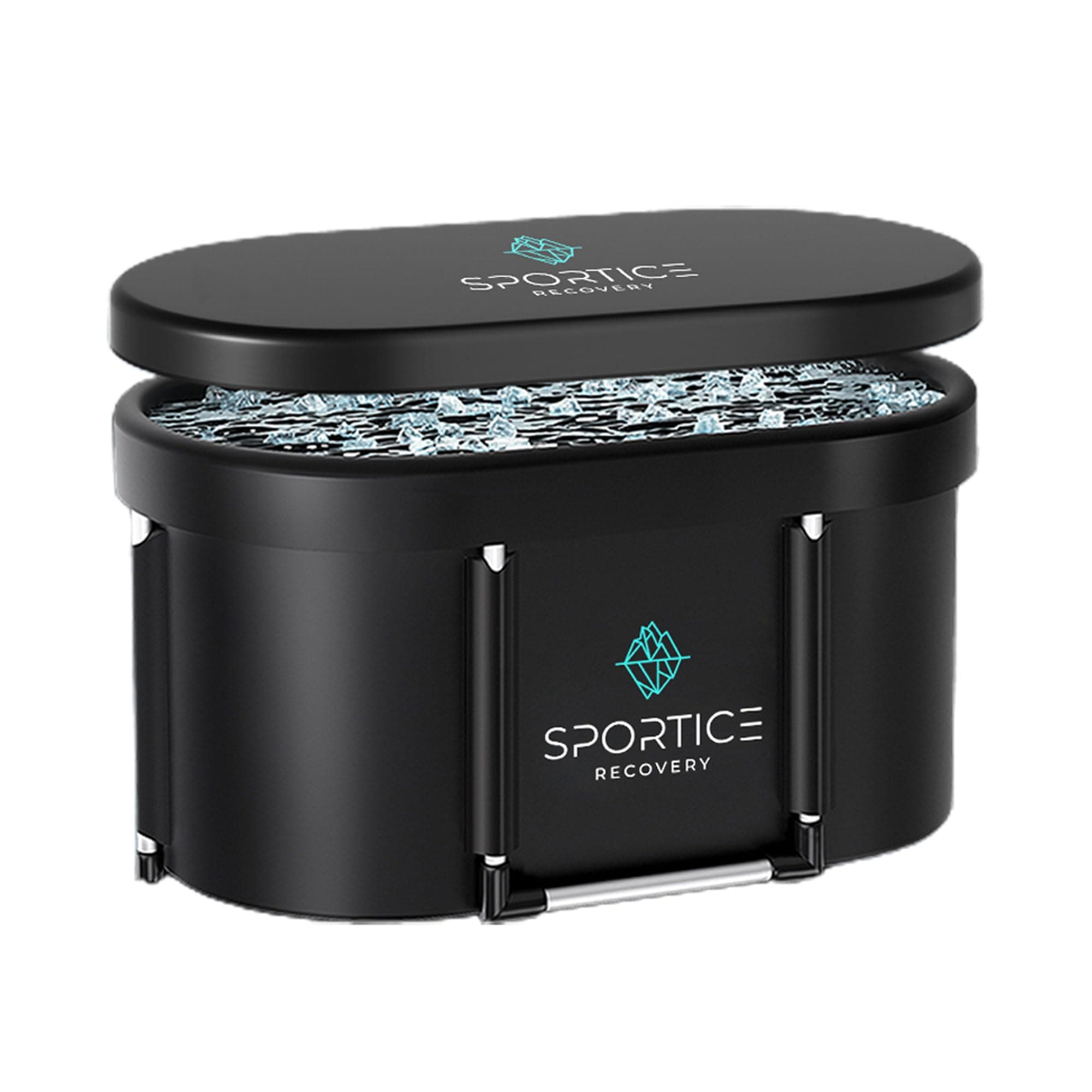 Oval Ice Bath Tub for Athletes, Multi-Layered Cold Plunge Tub for Recovery – Foldable Portable Ice Baths for Home Gym, Indoor & Outdoor Use – Family-Sized, Durable & Insulated Cold Therapy Tub