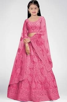 Traditional Ethnic Wear for Girls Designer Embroidered Kids Lehenga Choli