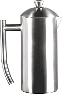 Frieling Double-Walled Stainless Steel French Press Coffee Maker - Brushed 17 Ounces for Camping - Insulated French Press