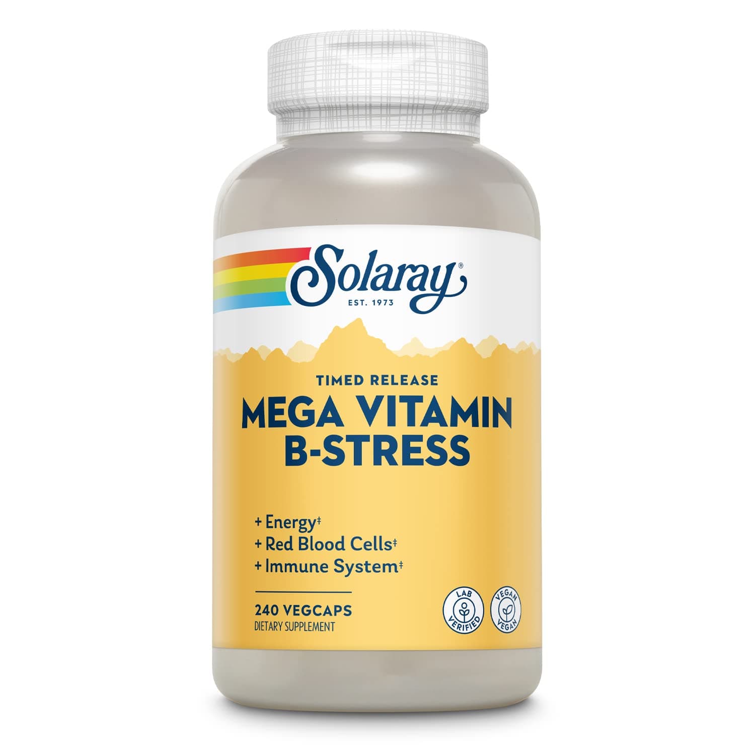 Mega B Stress Two-Stage Timed-Release 240 Vegetarian Capsules