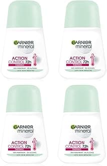 (Pack of 4) Garnier Mineral Action Control Thermic Anti-perspirant Roll On for Women 4x50ml