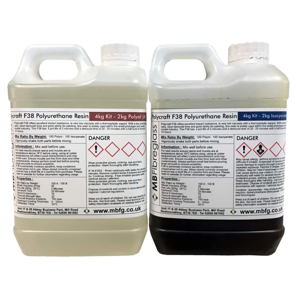Polycraft F38 Fastcast Polyurethane Casting Resin - 4kg Kit