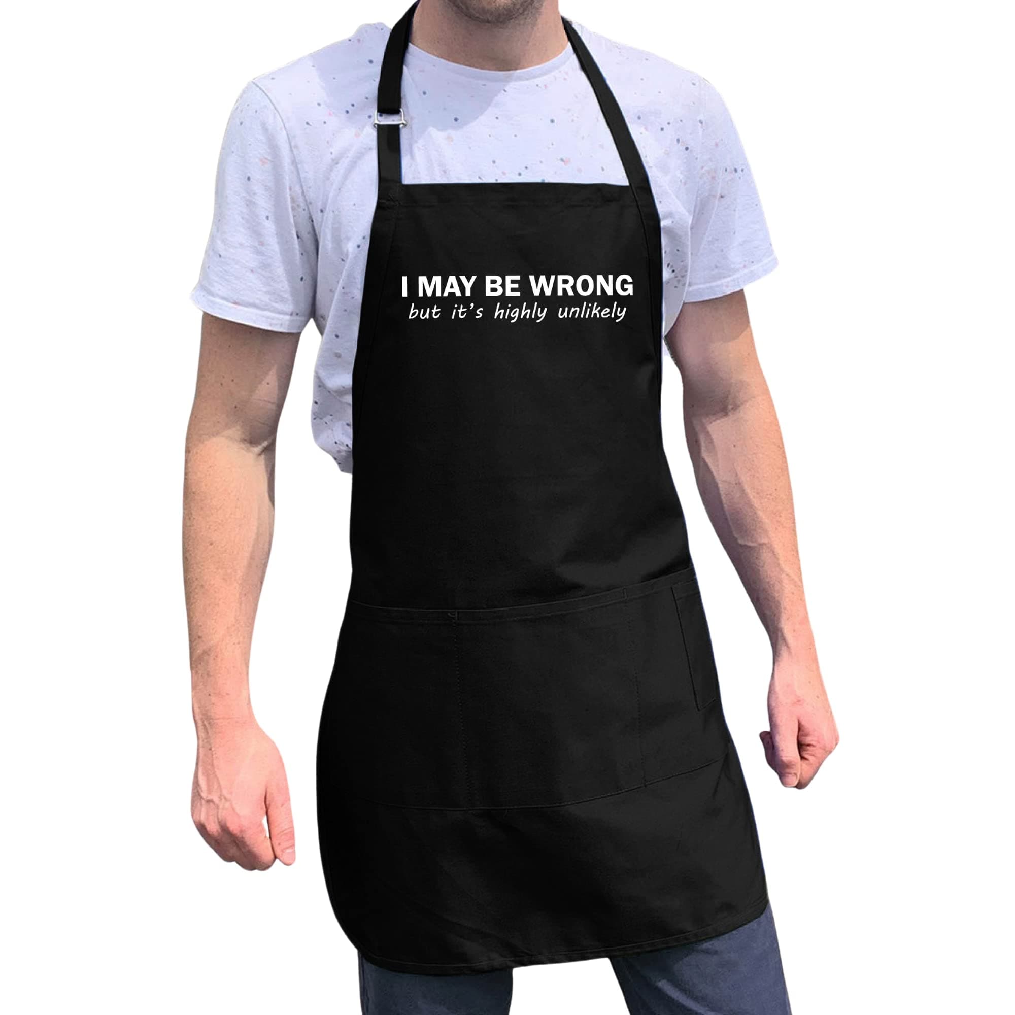ApronMen, Highly Unlikely BBQ Grill Adjustable Apron for Men, One Size