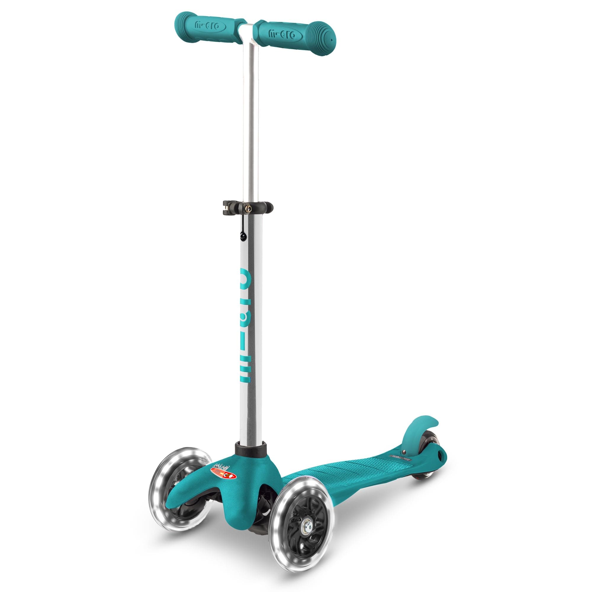 Micro Scooters | Mini Micro Plus LED Children's Scooter | Handlebar Adjustable | Light Up Wheels | 2-5yrs | Boys & Girls