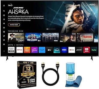 86-Inch 4K UHD LED Smart TV Bundle - Dolby Vision, HDR10+, VRR, Bluetooth, Alexa Compatible, Voice Remote with UAX HDMI Cable, 12-Month CPS Protection.