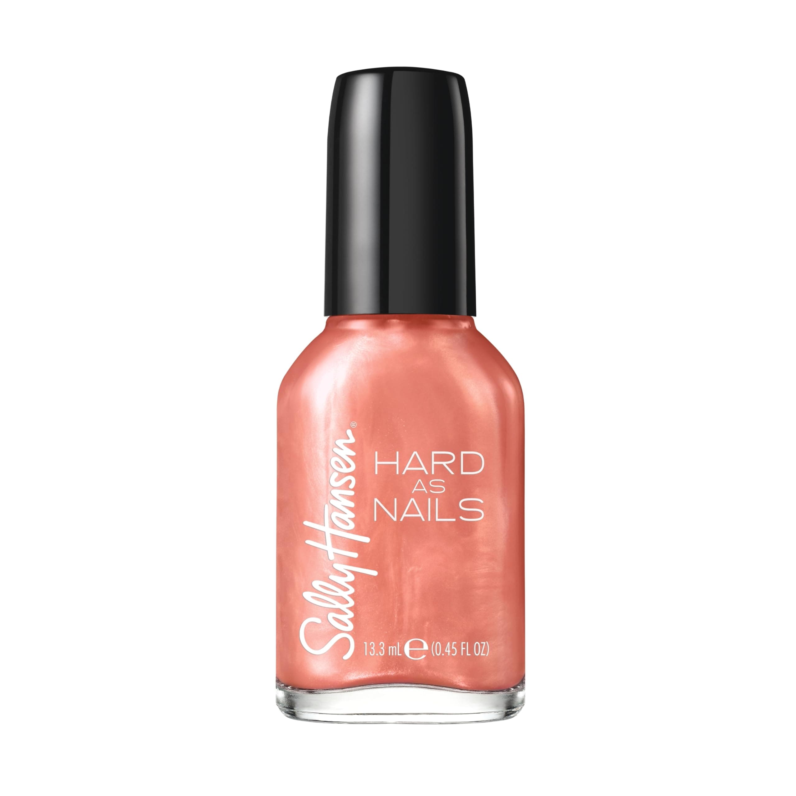 Sally Hansen Hard as Nails, Walk the Plank, Long Lasting, Chip Resistant, Semi Opaque, Shimmery Orange Nail Polish