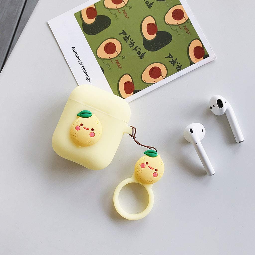 Moreoustitory Summer Fruit Cartoon Protective Cover Wireless Earphone Case for Air-Pods