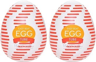 Disposable, One-Time Use Easy Beat Egg Male Portable Pleasure Device, Tube (Pack of 2)