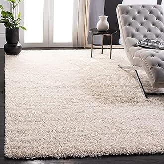ZBLER Carpet Shaggy Super Soft Carpet for Home & Living Room (8x10 feet, Ivory)