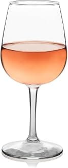 Libbey All Purpose Wine Glasses, Classic, White and Red Wine Glasses Set of 12, Stemmed Glass Drinking Cups Set for Dinner Parties, Holiday Gatherings