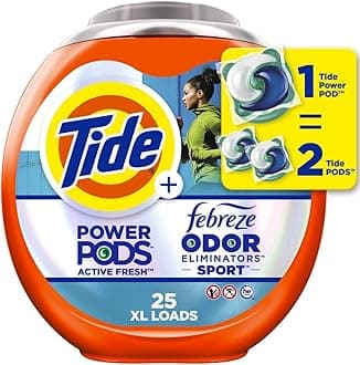 Power Pods Sport Laundry Detergent Pacs, 25 Count, Advanced Sweat + Stain Fighter