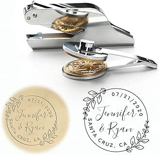 Personalized Book Embosser for Home Libraries - Create Your Own Sweet Round Wedding Save The Date Embosser