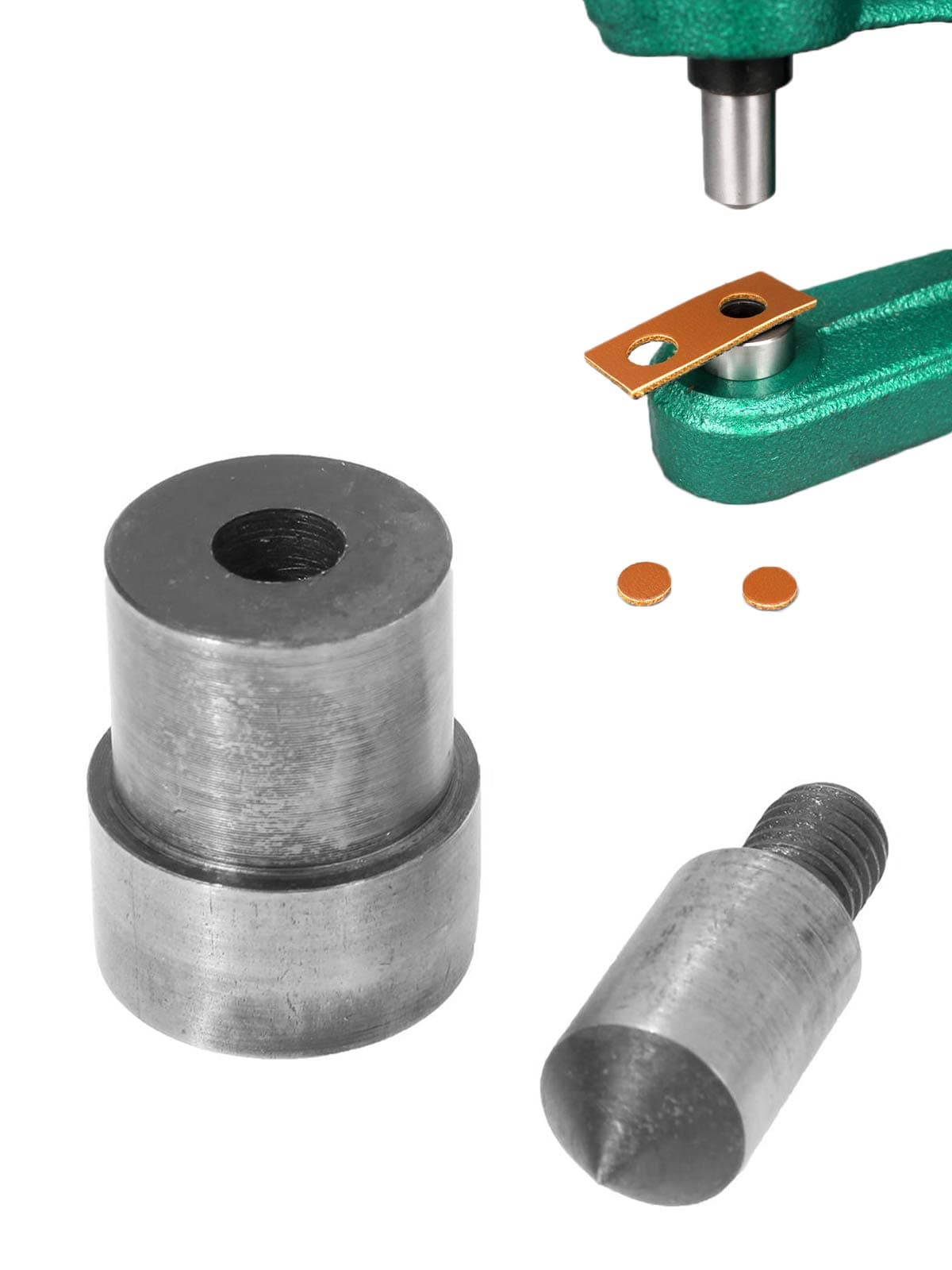 BEAMNOVA Punching Die for Hand Press Grommet Machine Eyelet Hole Punch Tool (6mm (1/4 inch), Pointed (for Material of 1-9mm Thickness))