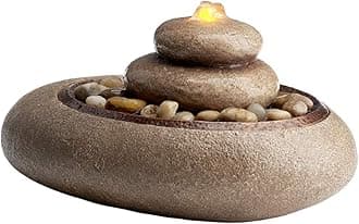 Homedics Oceanside Relaxation Tabletop Fountain, Brown