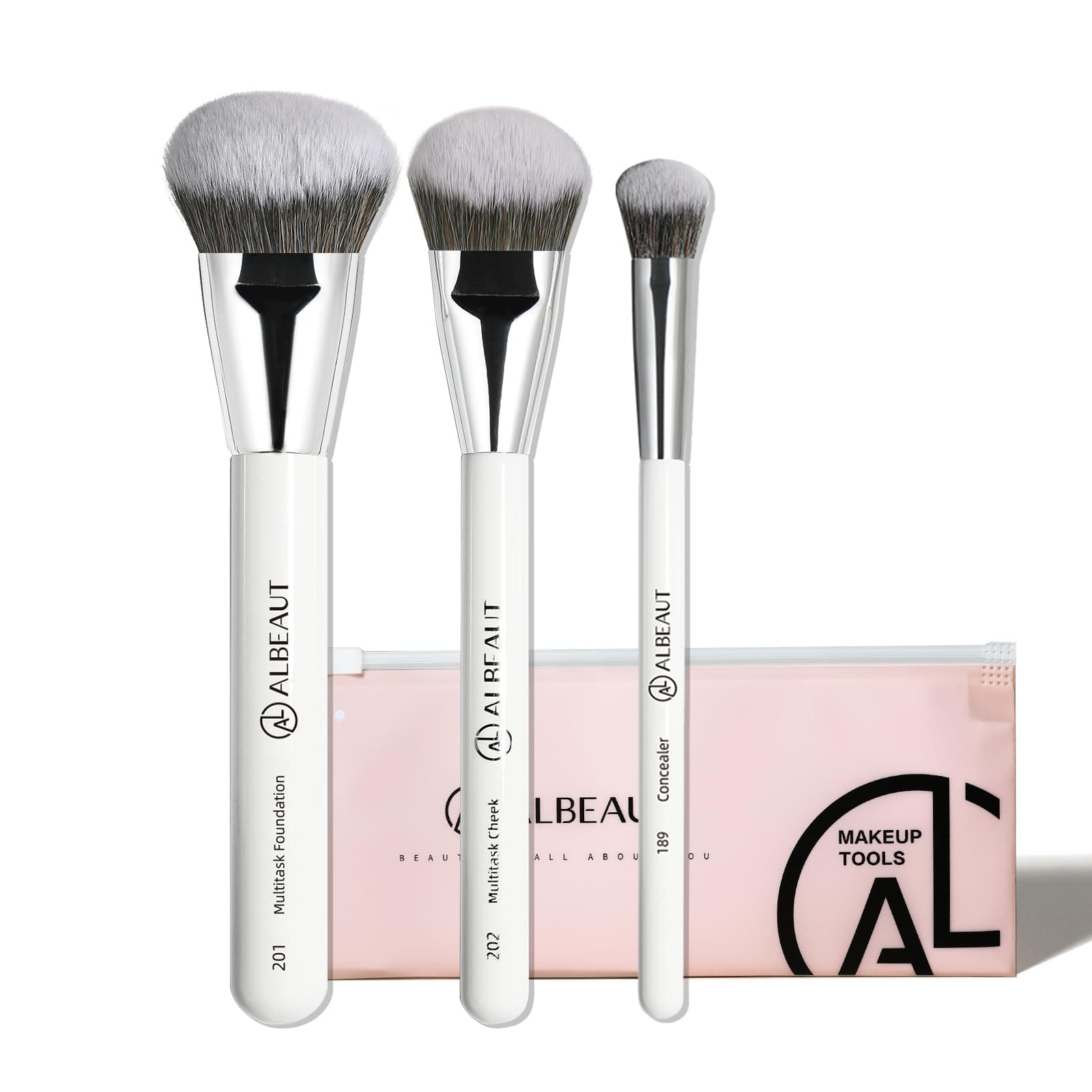 Makeup Brush for Foundation Concealer Blush Contour Liquid Cream Blending Angled Shape