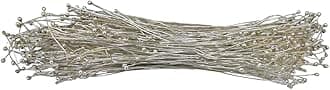 Embroiderymaterial Double Ball End Head Pins Jewellery Findings for Jewellery Making (Silver, 7CM, 250 Pieces)