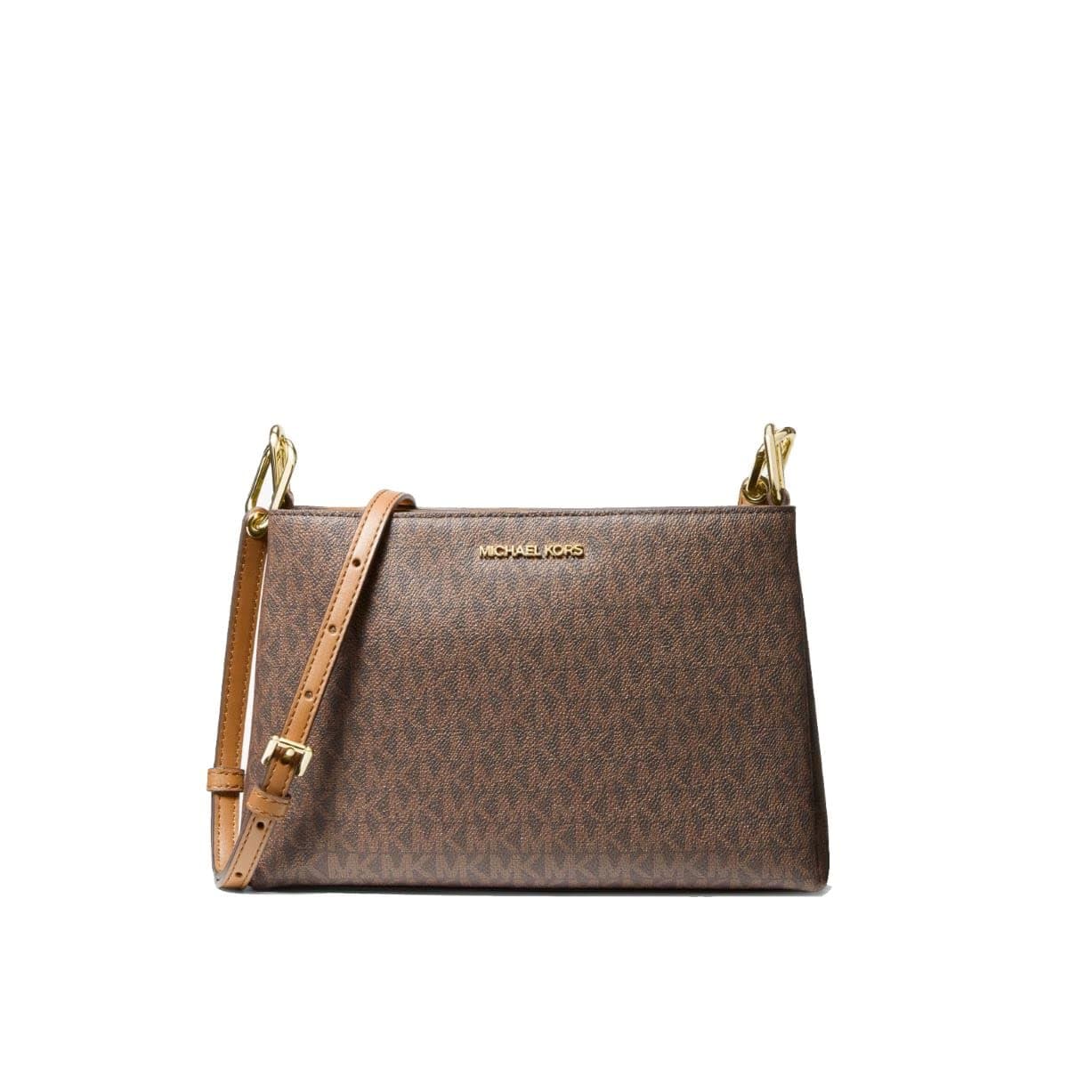 Michael Kors Trisha Leather Medium Triple Compartment Crossbody