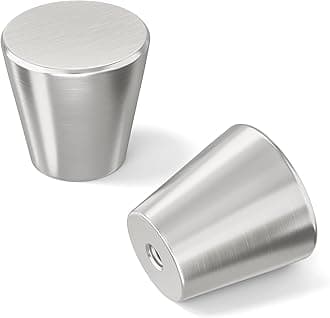 homdiy 10 Pack Brushed Nickel Cabinet Knobs Silver Drawer Knobs - Modern Kitchen Cabinet Knobs Round Knobs for Kitchen Cabinets, Dresser Drawers Zinc Alloy MO745SNB