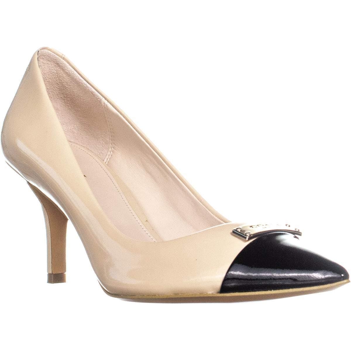 Coach Zan Tapioca/Black Patent Leather Cap Toe Pumps (8.5)