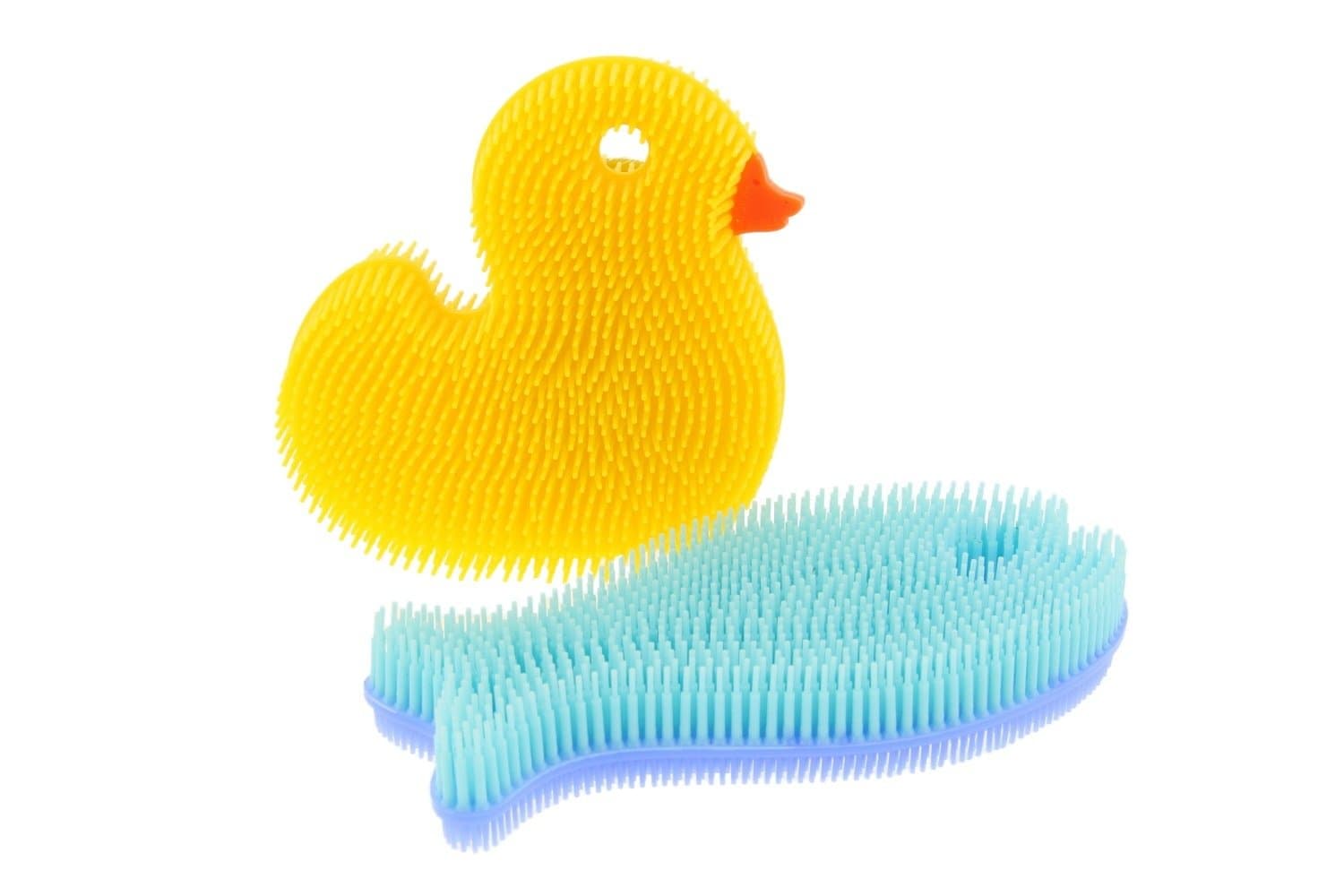 Sensory Brush, Yellow Duck and Blue Fish Brushes (Set of 2)