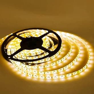 XINKAITE Led Strip Lights Warm White - 16.4ft Led Tape Light 12 V DC SMD 3528 Waterproof Flexible LED Light Strips for Boat, Home, Club, Bar and Outdoor Decoration(Power Adapter Not Included)
