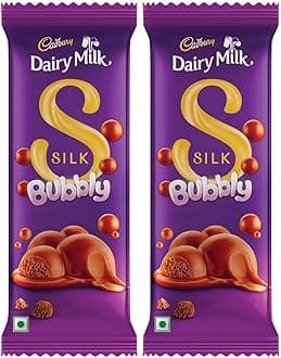 Cadbury Dairy Milk Silk Bubbly Chocolate Bar, 112 g (Pack of 2)