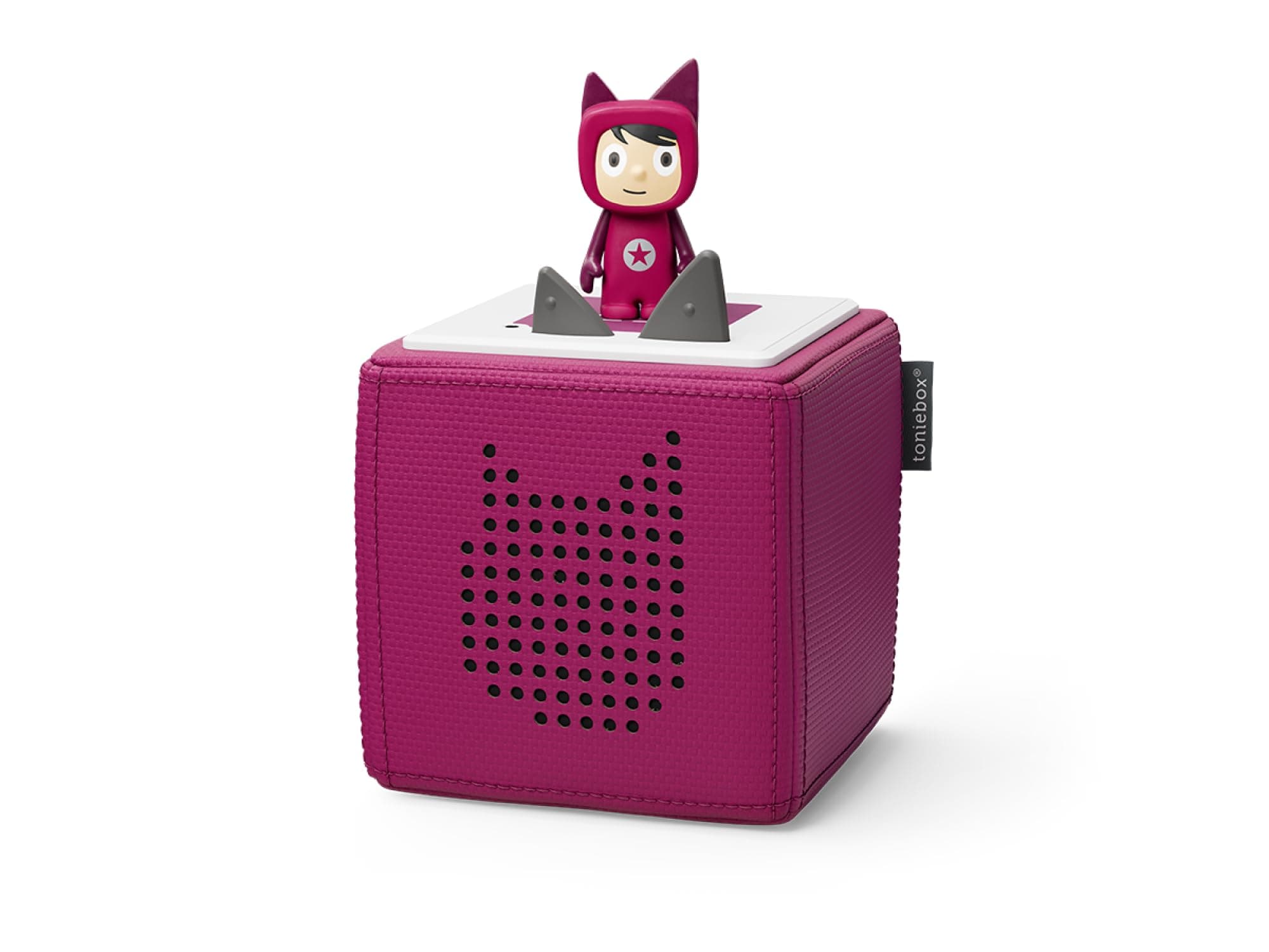 tonies Toniebox Starter Set incl. 1 Creative Figure, Audio Player for Audio Books and Songs for Kids, Easy to Use Wireless Music Box or Speaker, 7 hours of Battery, Berry