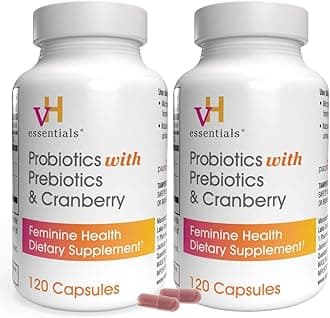Probiotics for Women with Prebiotics, Cranberry & Vitamin C – 120 Capsules -2 Pack – Vaginal Probiotics Support Gut Balance, Vaginal Health & Urinary Tract Health for Women