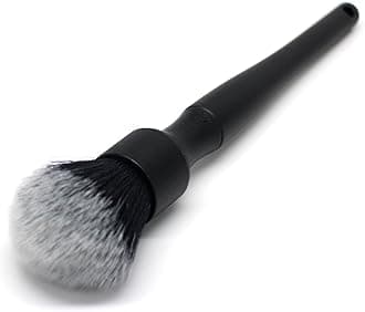 Synthetic Detailing Brush - Ultra-Soft Bristles, Comfortable Grip and Scratch-Free Cleaning for Exterior, Interior, Emblems, Badges, and Instrument/Guage Panels. (Black, Long)