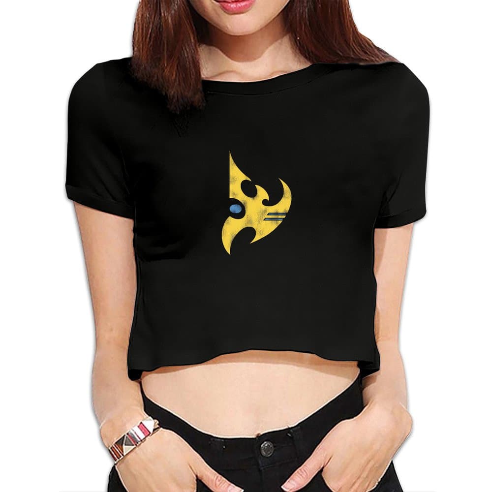 Woman's StarCraft II Protoss Vintage Logo Short Bare Midriff Tee