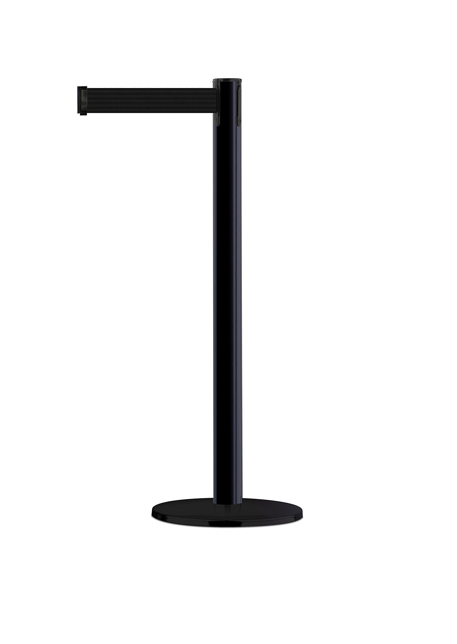 Tensabarrier 889U-33S-MAX-B9-STE Advance Post in Black, Webbing with an Anti Tamper Tape End, 3.65 m, Black