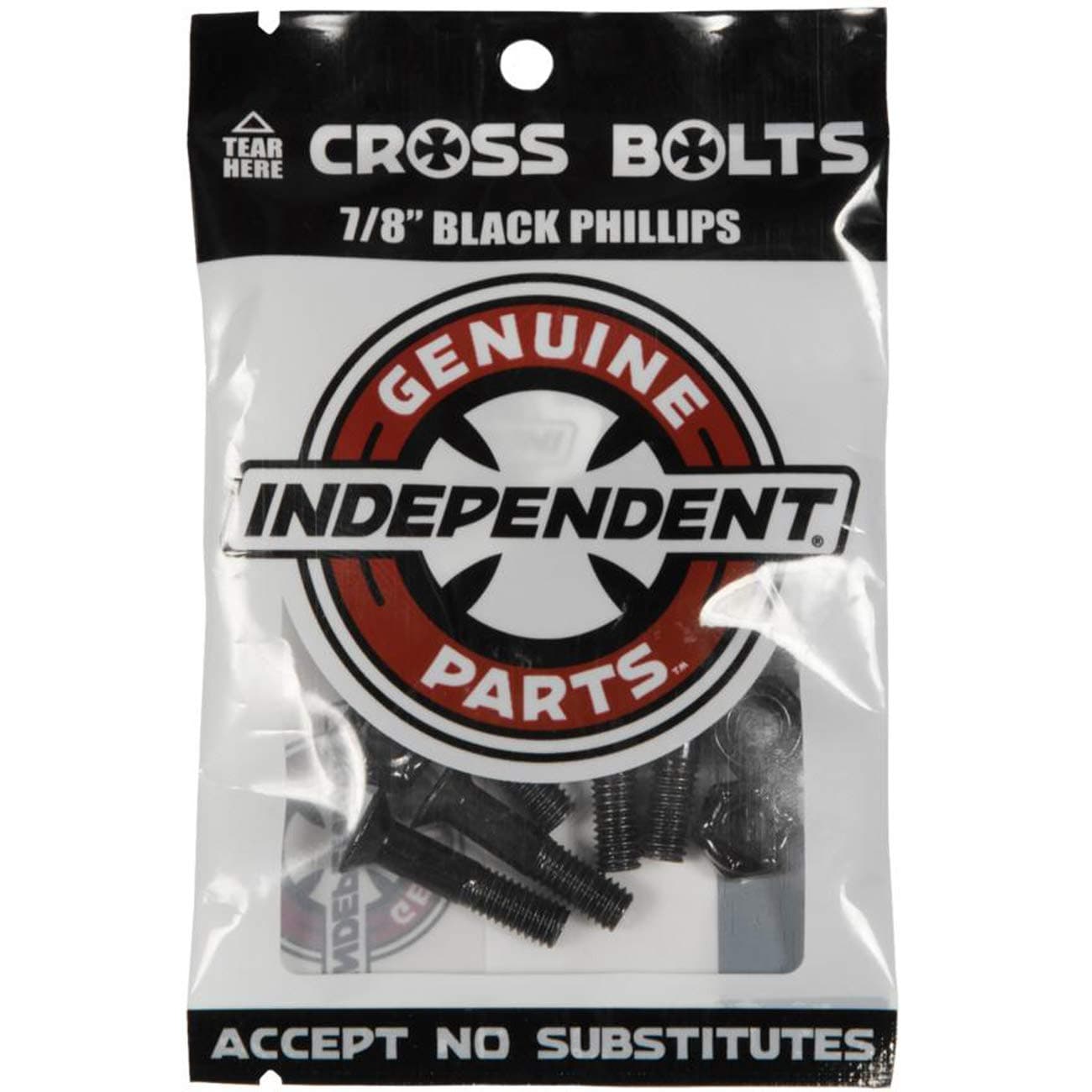 Independent Phillips Skateboard Screws - 7-8 Inch Black (Default, Black)