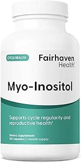 Fairhaven Health Myo-Inositol Supplement for Women and Men | Vitamin B8 2000mg | Vegan Inositol Powder Capsules | Gluten, Dairy and Soy Free | 120 Inositol Capsules