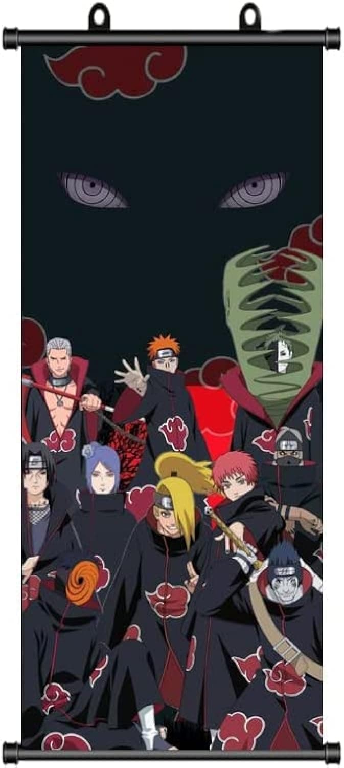 Naruto Poster,Naruto Scroll Poster,Akatsuki Posters,Anime posters for bedroom, Anime Wall Scroll Character Game, Manga Posters for Wall Decor 70*30cm