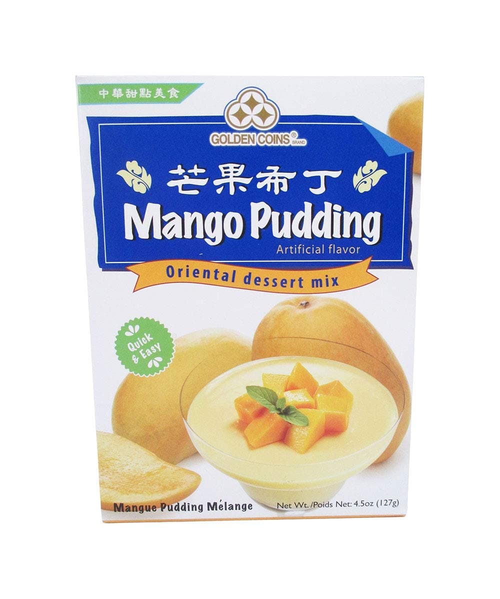 Golden Coins Brand Mango Pudding Oriental Dessert Mix, 4.5oz. (127g), 1 Box