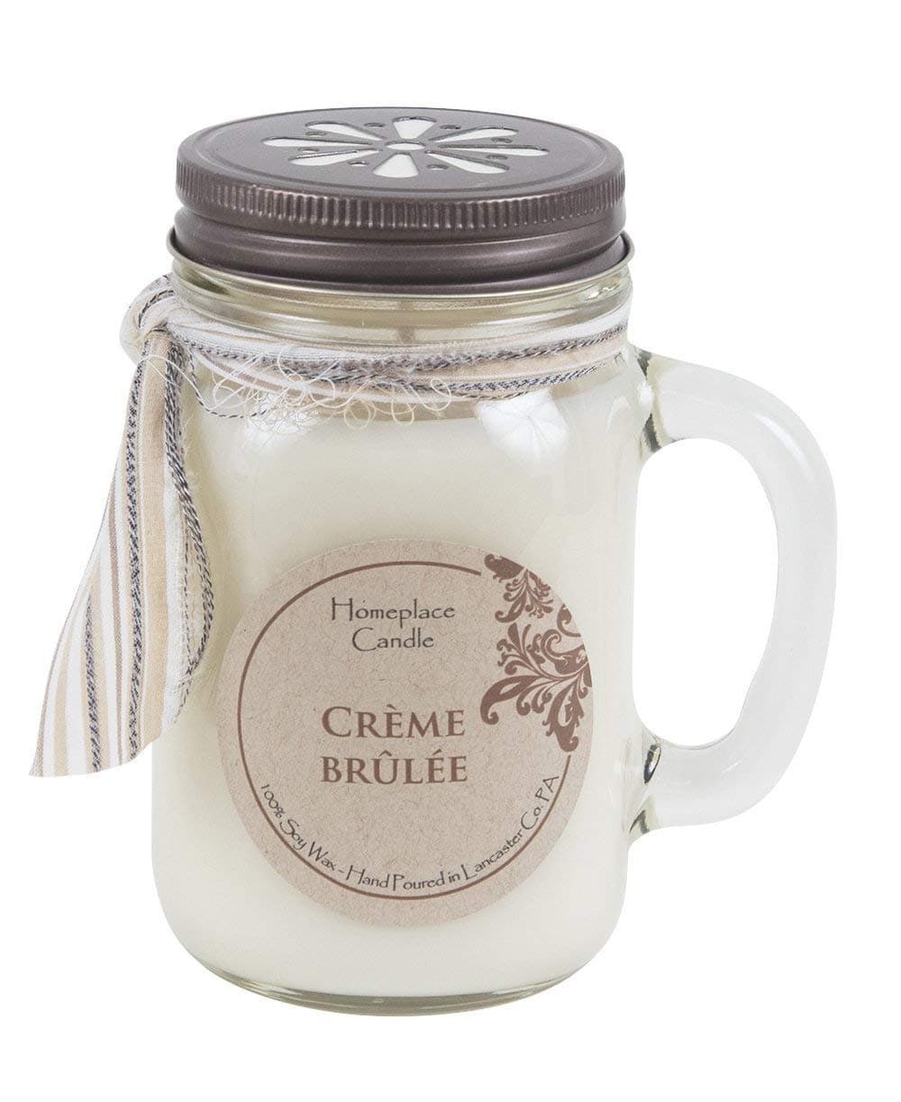 16 oz. - Creme Brulee - LG Mason Jar Mug - 100% Soy Candle