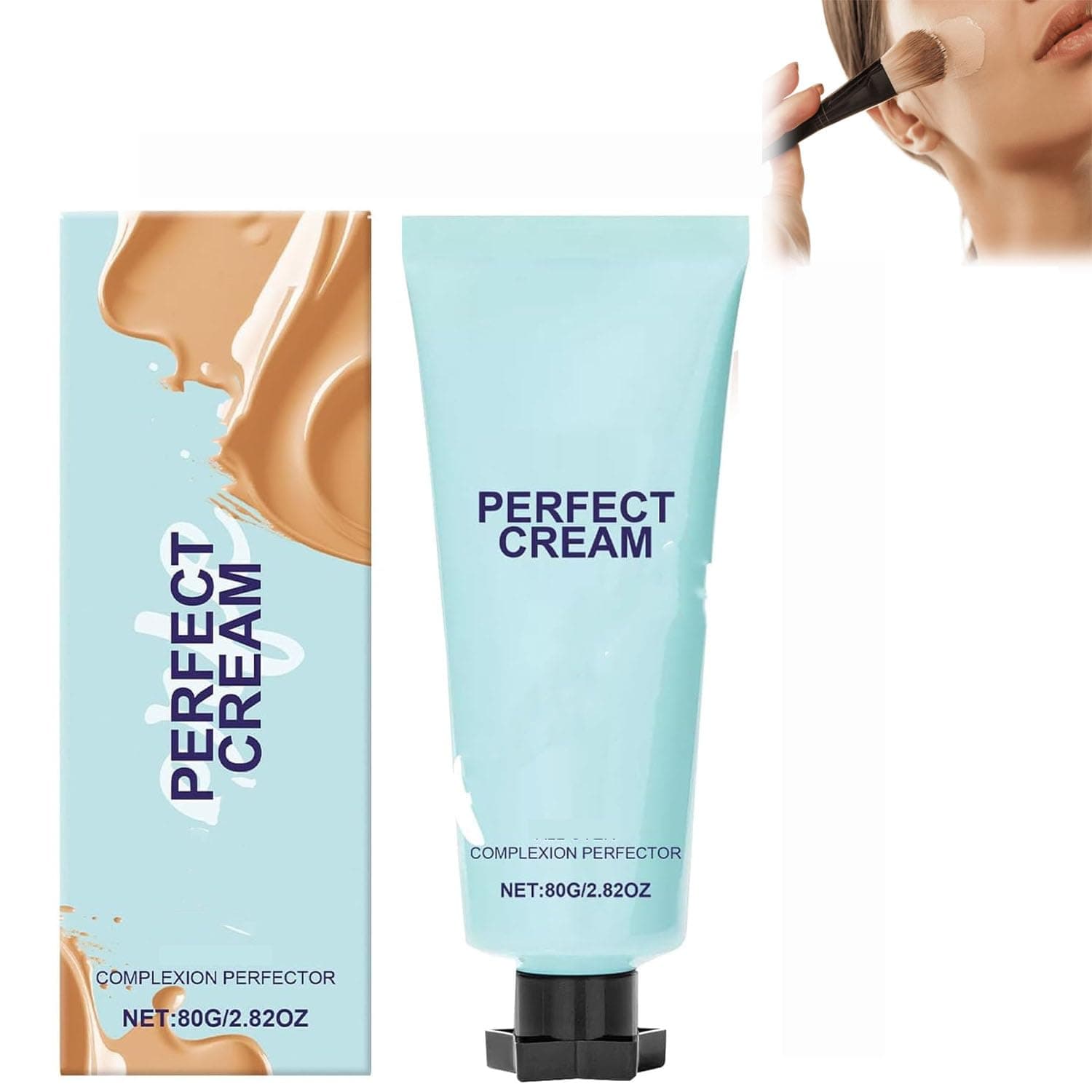 Complexion Perfector, Long-Lasting Cc Cream Foundation, Cc Cream Body Coverage Perfector, Waterproof & Transfer-Resistant Skin Tint, Evens Skin Toneand Light Foundation (1 Pcs)