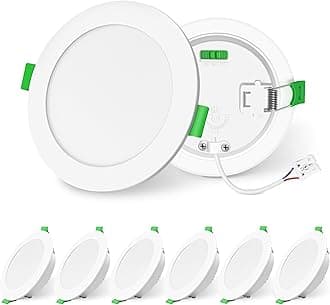 ALUSSO Lighting LED Downlights Dimmable Recessed Ceiling Lights 12W 1200lm High Brightness, 3000K Warm 4000K Neutral 6500K Cool White Bathroom Spot Lights Ceiling Ultra Slim Spotlights IP44, 6 Pack