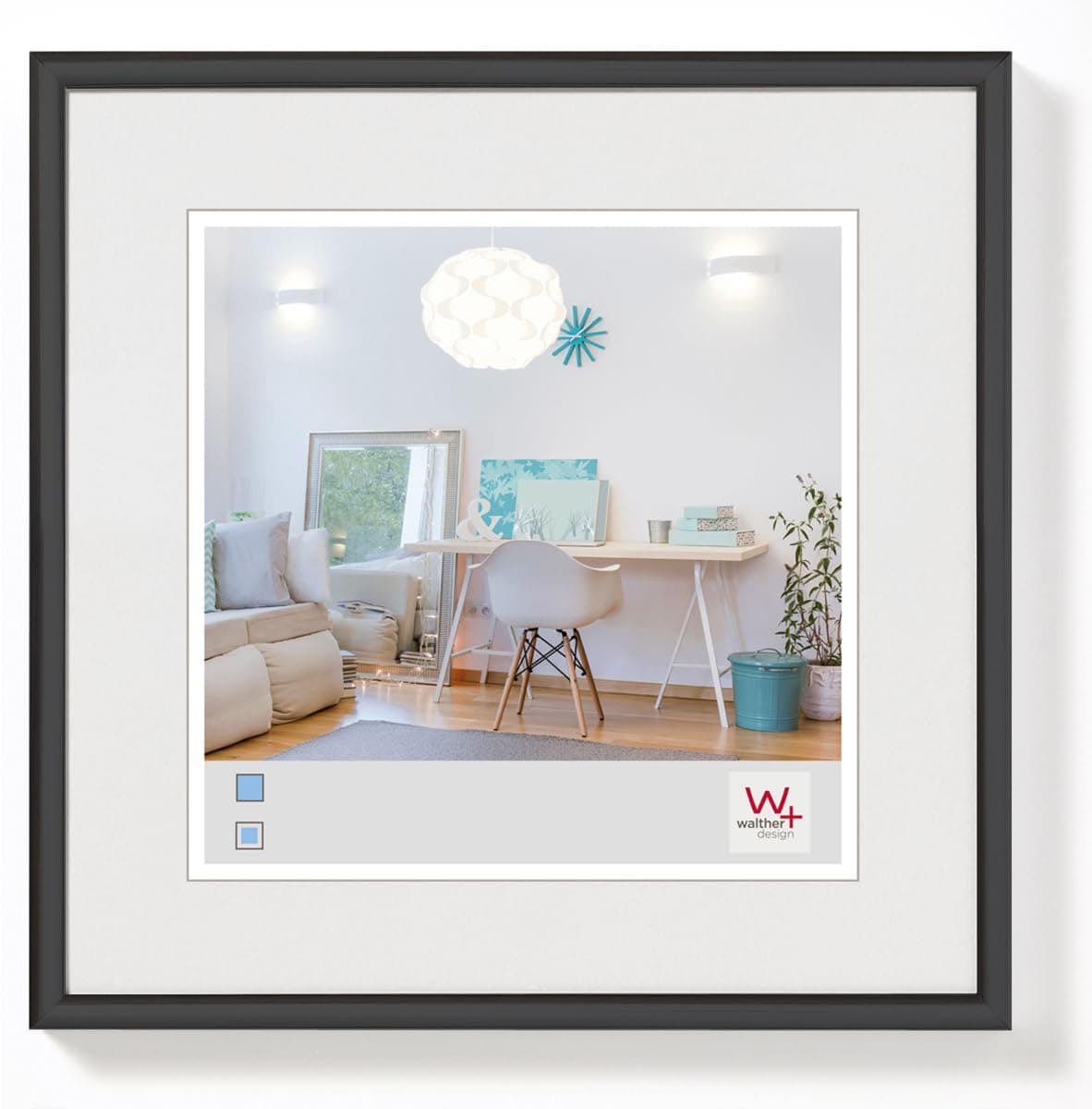 Walther design KV426BD New Lifestyle, plastic frame, 42x59.4 cm, black, double pack