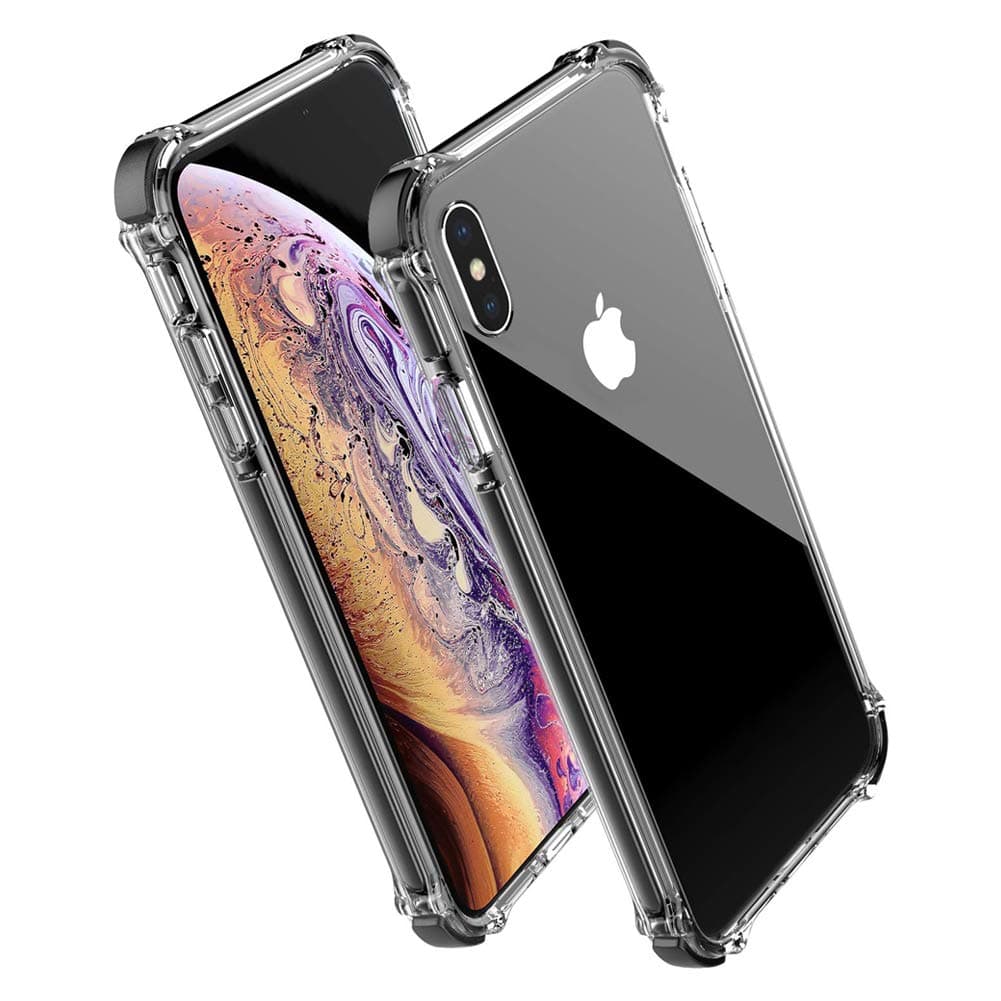 Noii for Apple iPhone Xs Max case,Clear Hybrid Drop Protection Phone case,【Super Rubber Bumper】 Shockproof case,Heavy Duty Protective Cover for Apple iPhone Xs Max 6.5 inch 2018 -Black