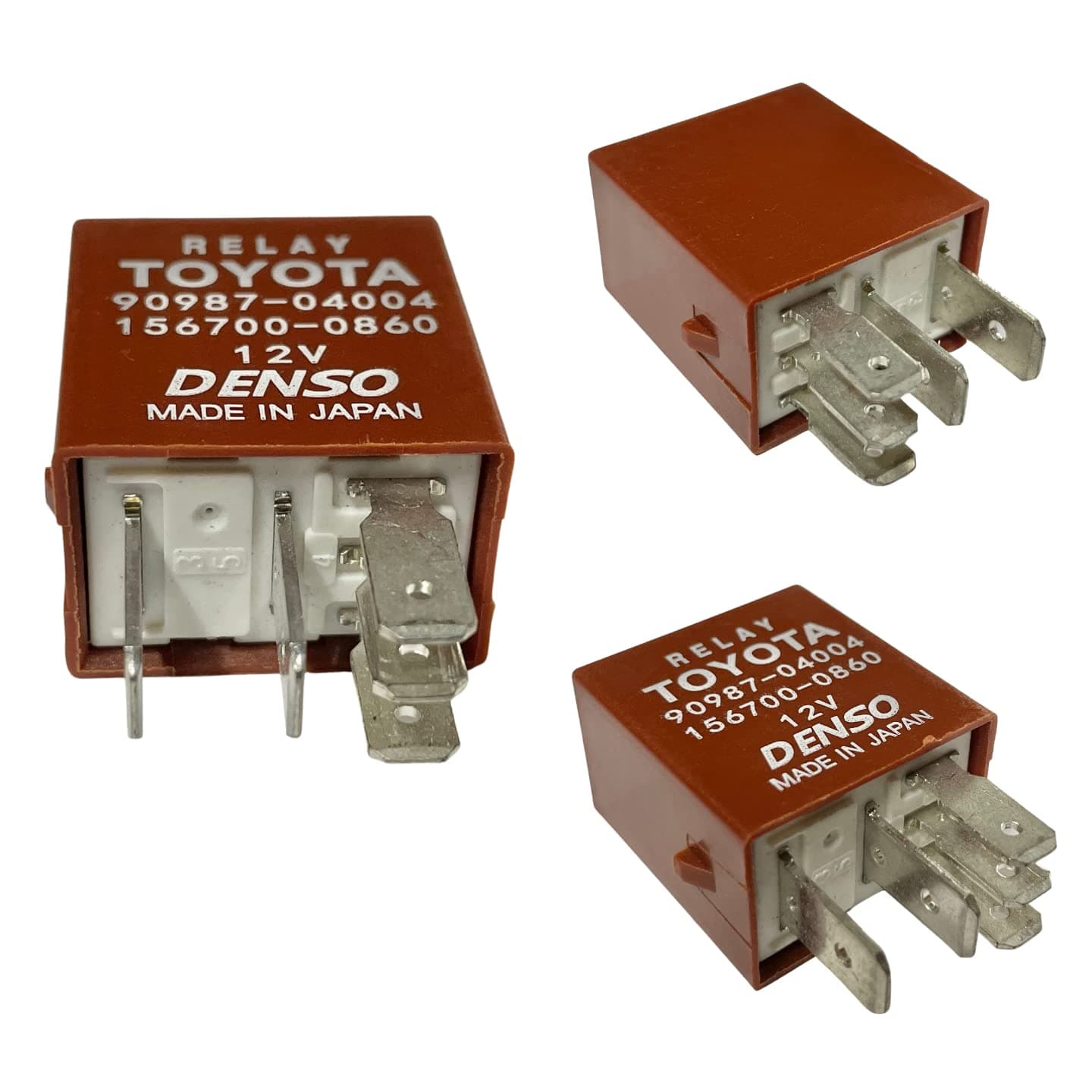 2 Pack Genuine OEM Multi-Purpose Relay Compatible with Toyota/Denso 90987-04004, 156700-0860, 90084-98032